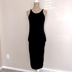 Fashion Nova Backless Ribbed Midi Dress